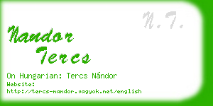 nandor tercs business card